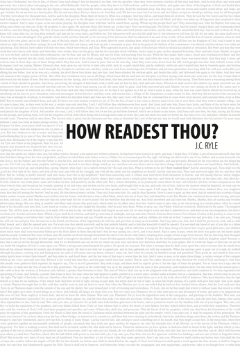 How Readest Thou?